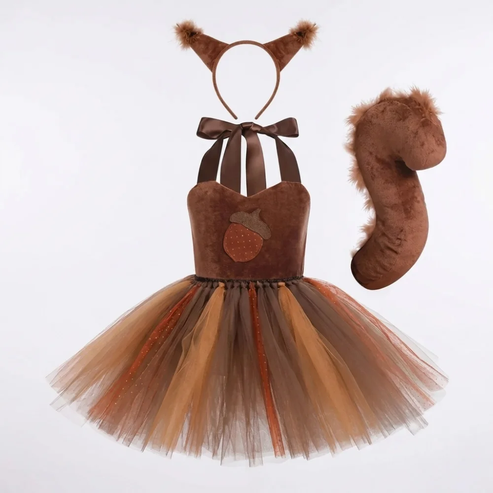 Squirrel Costume Animal Cosplay Set With Headband Tail And Skirt For Kids Stage Performance Theme Party Dress Up Outfit
Squirrel Costume Animal Cosplay Set With Headband Tail And Skirt For Kids Stage Performance Theme Party Dress Up Outfit