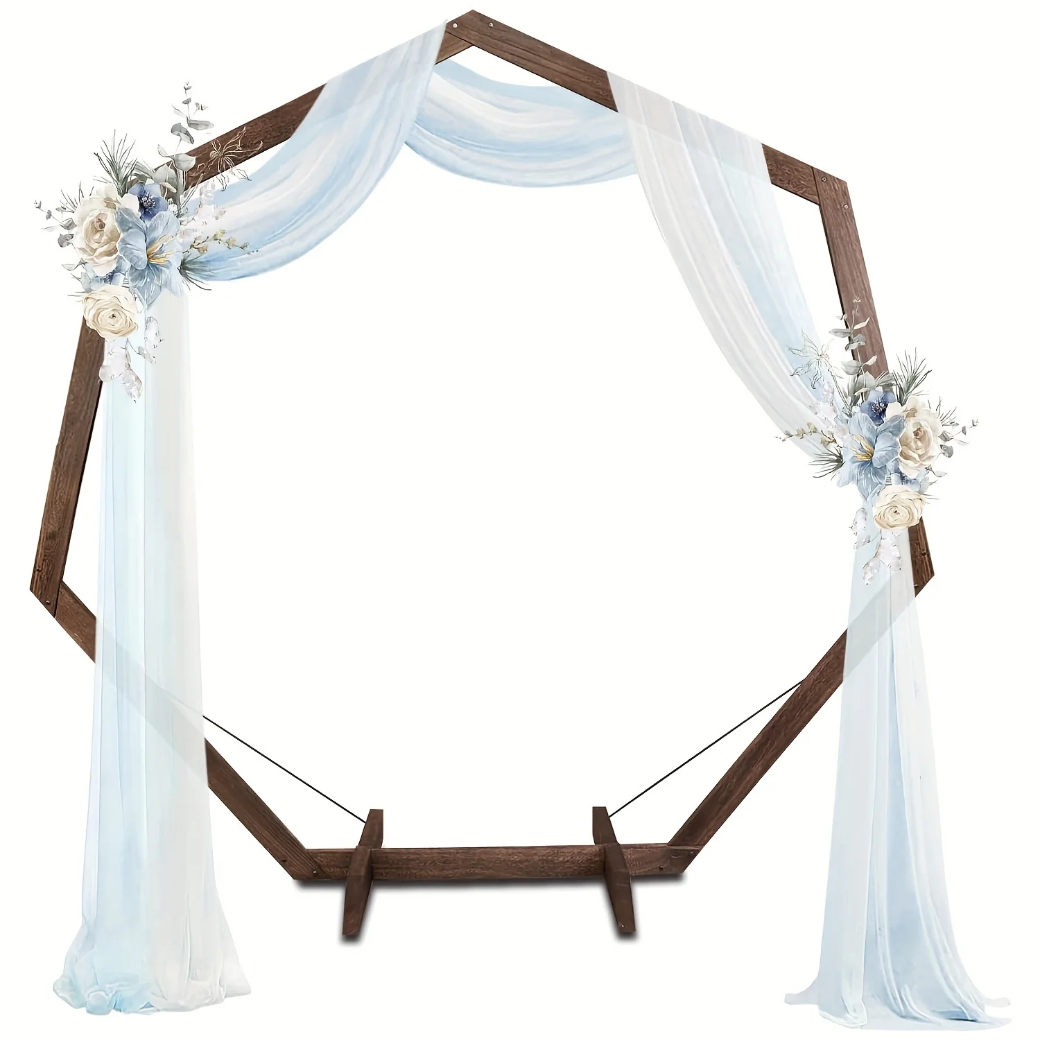 1pc Wooden Wedding Arch, 7.2FT Heptagonal Wooden Arch For Wedding Wood Arch Wedding Arbor Backdrop Stand For Ceremony Rustic Wedding Birthday Parties Indoor Outdoor Garden Decor
1pc Wooden Wedding Arch, 7.2FT Heptagonal Wooden Arch For Wedding Wood Arch Wedding Arbor Backdrop Stand For Ceremony Rustic Wedding Birthday Parties Indoor Outdoor Garden Decor