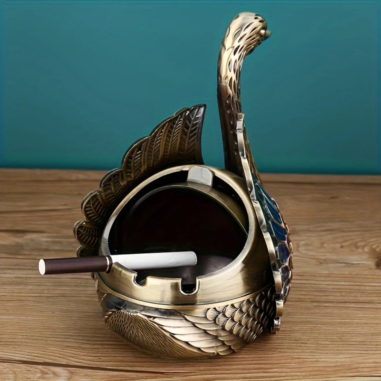 Elegant Round Swan-Shaped Zinc Alloy Ashtray with Lid - Smokeless, Decorative, and Durable for or Office Use - Perfect Gift for
Elegant Round Swan-Shaped Zinc Alloy Ashtray with Lid - Smokeless, Decorative, and Durable for or Office Use - Perfect Gift for
