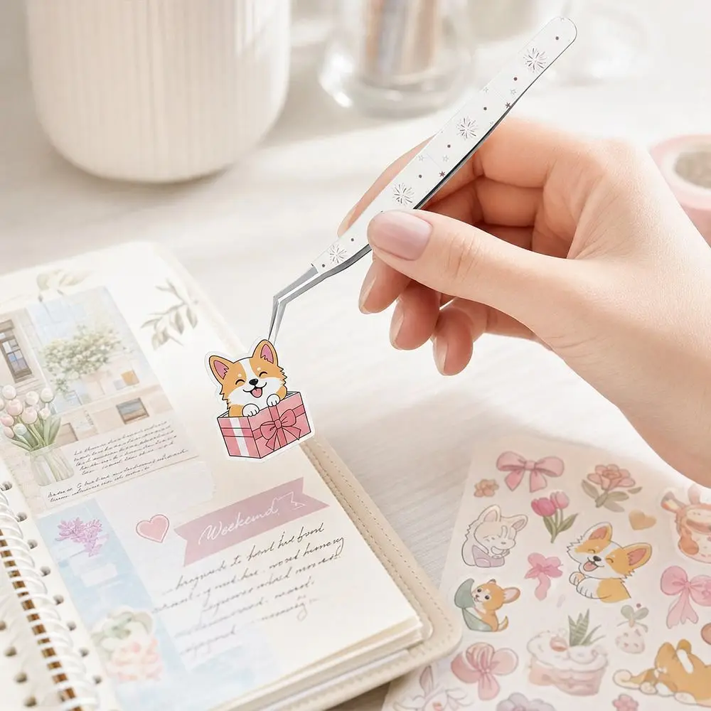 Stainless Steel Curved Stickers Tweezers Anti-static Cartoon False Eyelash Tweezers High Precision Lashes Extension Tweezer
Stainless Steel Curved Stickers Tweezers Anti-static Cartoon False Eyelash Tweezers High Precision Lashes Extension Tweezer