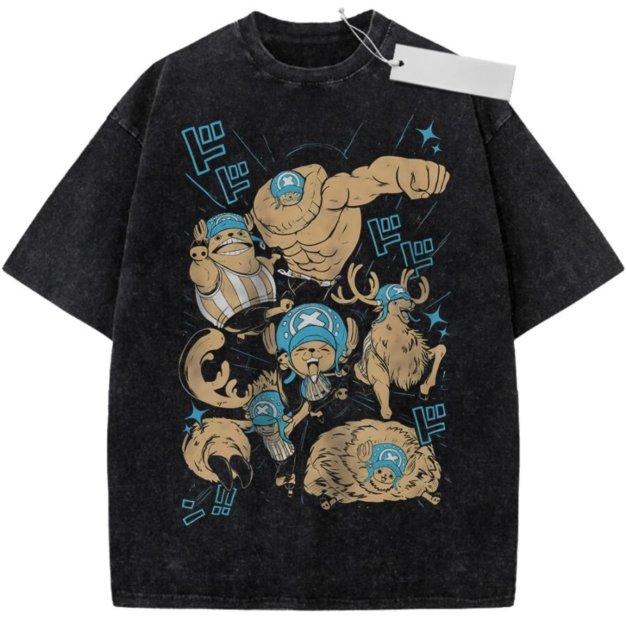 Unisex Washed Black Vintage T-shirt One Piece Tony Tony Chopper High-quality Fabric for Home Leisure Travel Shopping
Unisex Washed Black Vintage T-shirt One Piece Tony Tony Chopper High-quality Fabric for Home Leisure Travel Shopping