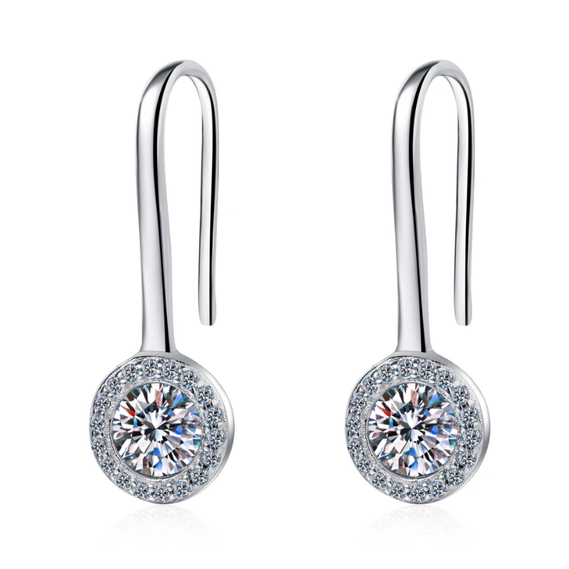 0.5 Carat Moissanite S925 Sterling Silver Women Drop Earrings Engagement Wedding Fine Jewelry
0.5 Carat Moissanite S925 Sterling Silver Women Drop Earrings Engagement Wedding Fine Jewelry