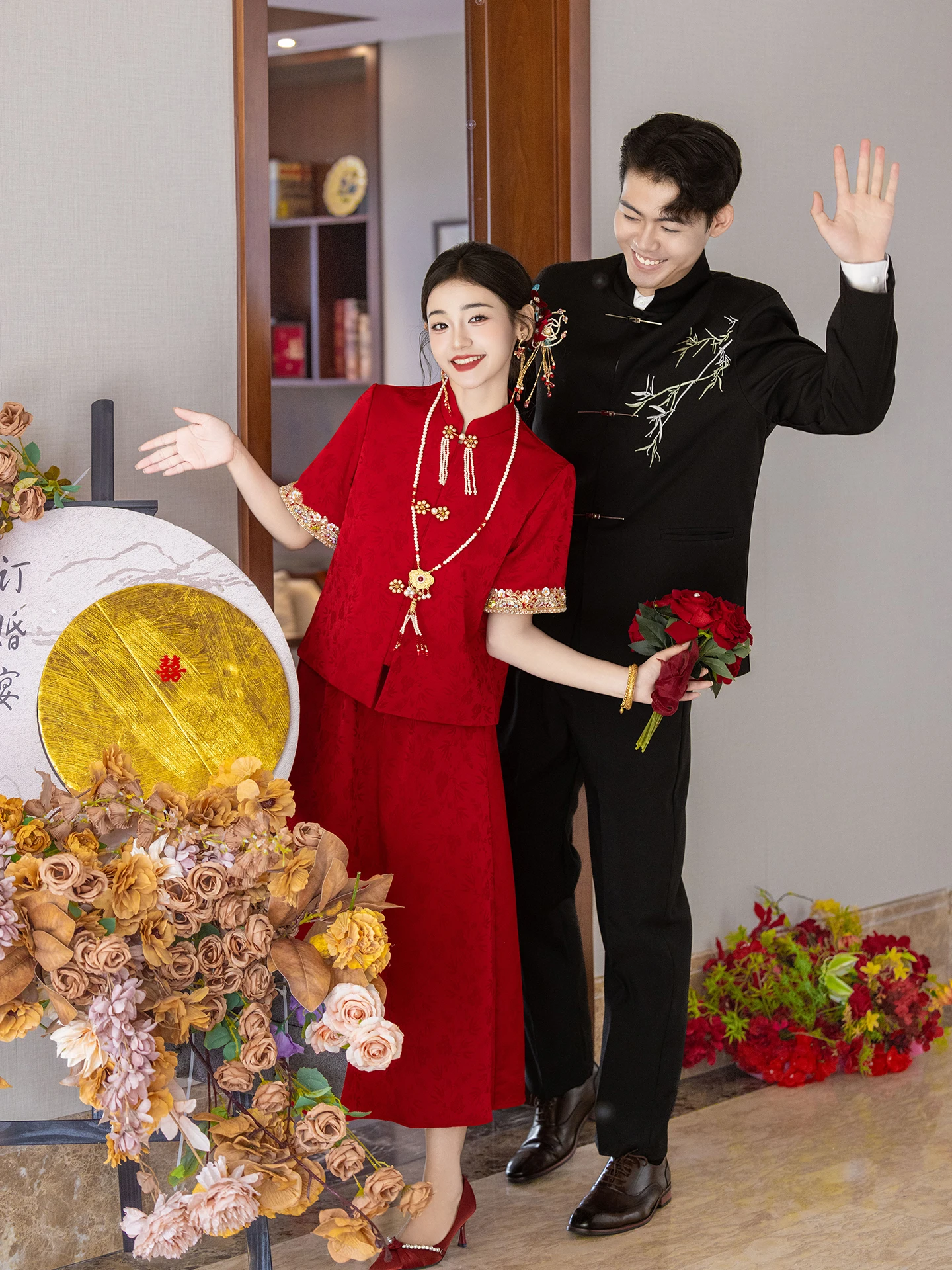 Bridesmaid Dresses Large Size for plus Size Women Slimming Red Wedding Dress Maternity Wear Cover up Elegant Vintage Style
Bridesmaid Dresses Large Size for plus Size Women Slimming Red Wedding Dress Maternity Wear Cover up Elegant Vintage Style