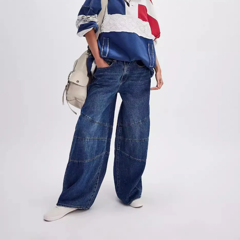 Jeans Women Wide Leg Pants Straight Trousers 2025 Streetwear Mid Waist Washed Distressed Pockets Vintage Denims Floor Length
Jeans Women Wide Leg Pants Straight Trousers 2025 Streetwear Mid Waist Washed Distressed Pockets Vintage Denims Floor Length