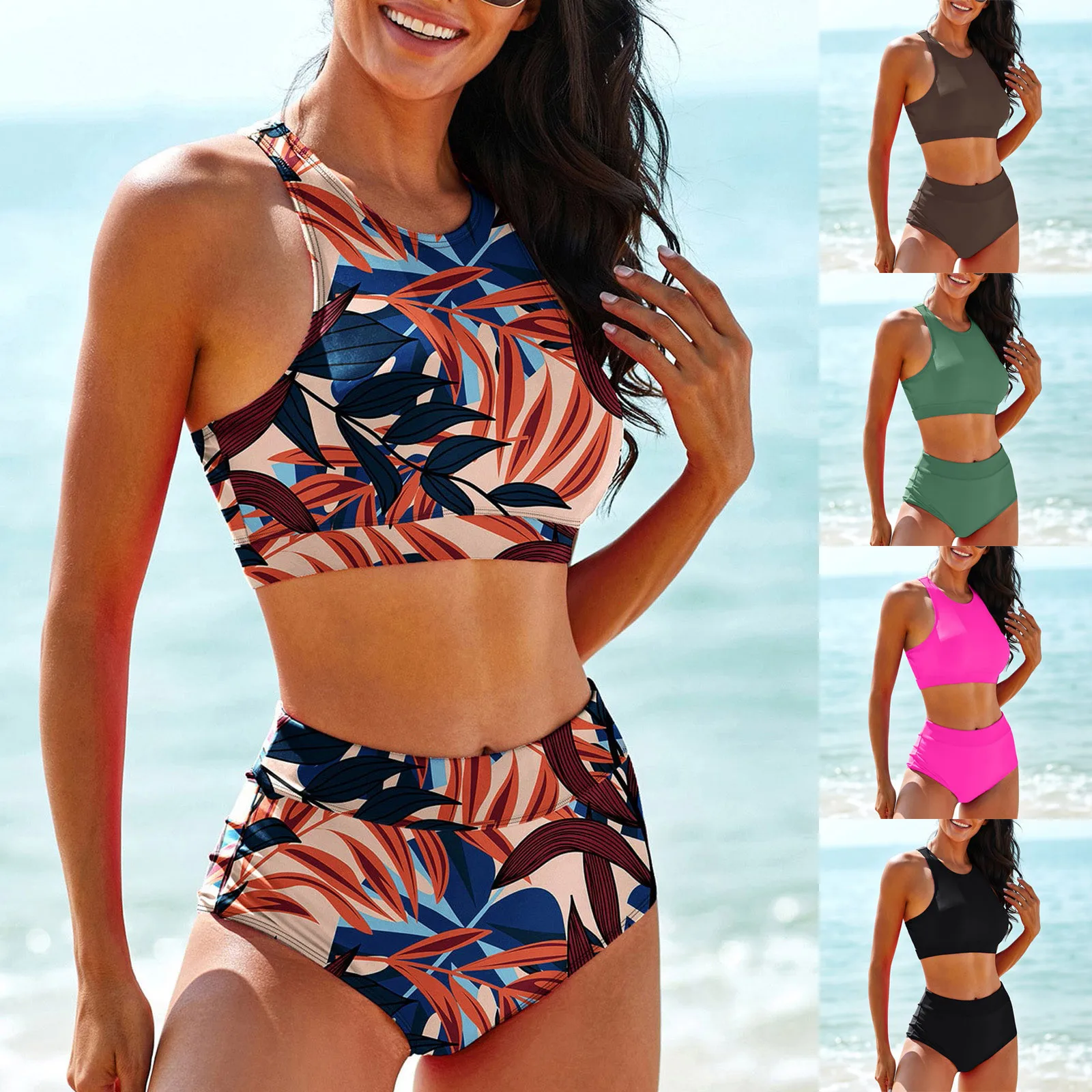 Women Print Bikinis Swimsuit Sexy High Waist Bikini Set Two Pieces Beach Bathing Suit Swimwear
Women Print Bikinis Swimsuit Sexy High Waist Bikini Set Two Pieces Beach Bathing Suit Swimwear