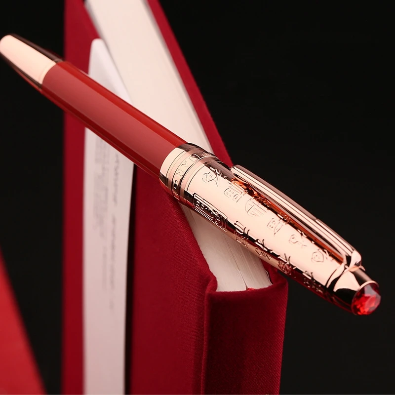 Majohn P135 Red Rose Gold Limited Edition Fountain Pen Resin Metal Pearl Hat Beautiful Pearl Top EF Nib Ink Pen Gift Supplies
Majohn P135 Red Rose Gold Limited Edition Fountain Pen Resin Metal Pearl Hat Beautiful Pearl Top EF Nib Ink Pen Gift Supplies