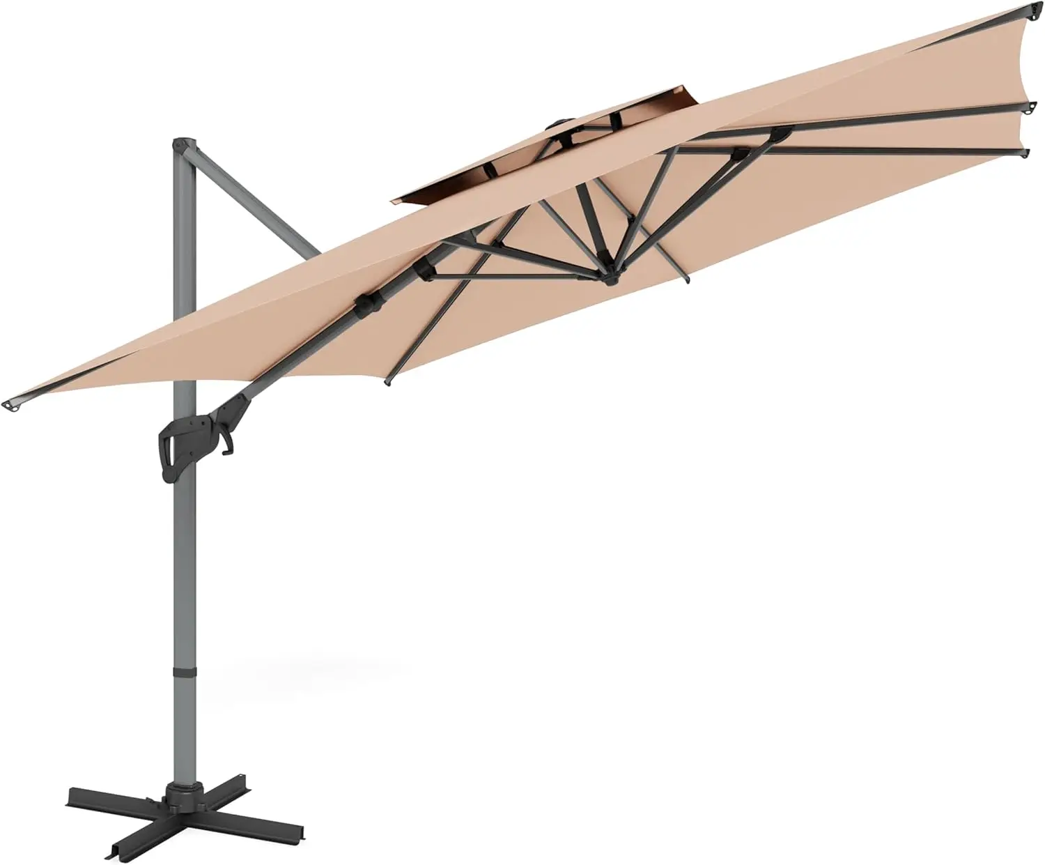 VILLA 10ft Patio Cantilever Umbrella, 360° Rotation & Infinite Tilt Aluminum Square Double Top Outdoor Offset Umbrella, Heavy D
VILLA 10ft Patio Cantilever Umbrella, 360° Rotation & Infinite Tilt Aluminum Square Double Top Outdoor Offset Umbrella, Heavy D