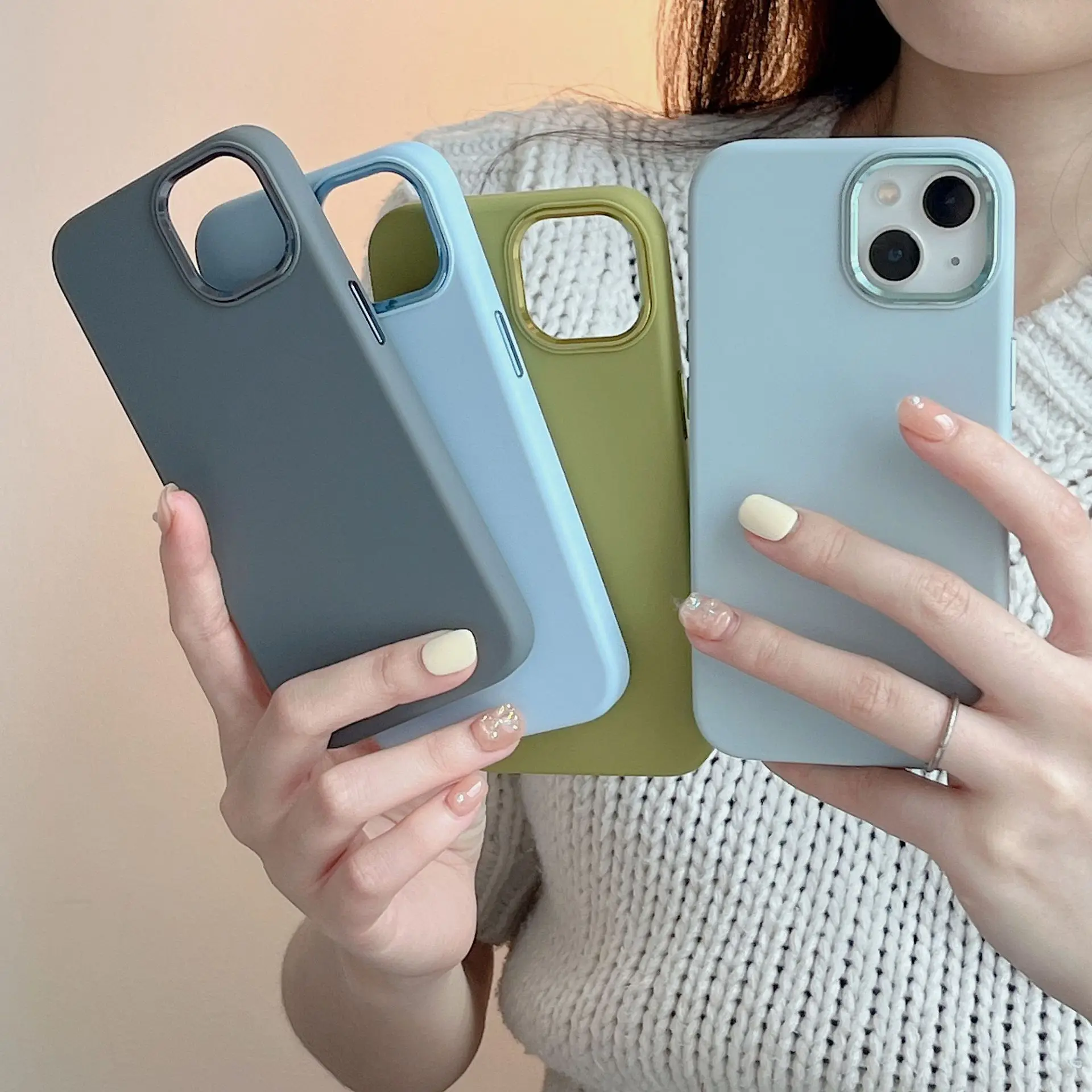 Original Phone Case For iPhone 14 13 12 11 Pro Max Mini Plus Liquid Silicone Shockproof Case with Camera Metal Border Back Cover
Original Phone Case For iPhone 14 13 12 11 Pro Max Mini Plus Liquid Silicone Shockproof Case with Camera Metal Border Back Cover