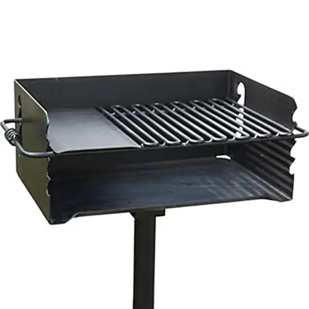 CBP-247 Jumbo Park Style Heavy Duty Steel Outdoor BBQ Charcoal Grill with Cooking Grate and 2 Piece Post Camping and Backyards
CBP-247 Jumbo Park Style Heavy Duty Steel Outdoor BBQ Charcoal Grill with Cooking Grate and 2 Piece Post Camping and Backyards
