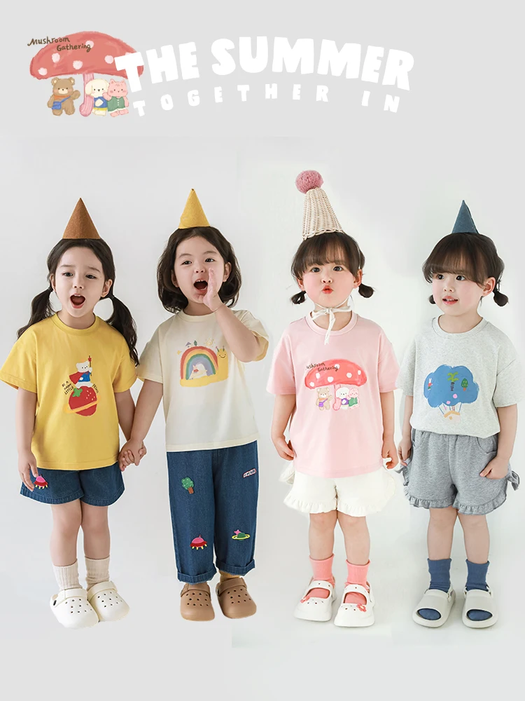 Girls Cartoon Printed T-shirt 2024 Summer Fashionable Cute Loose Casual Short Sleeves Top
Girls Cartoon Printed T-shirt 2024 Summer Fashionable Cute Loose Casual Short Sleeves Top