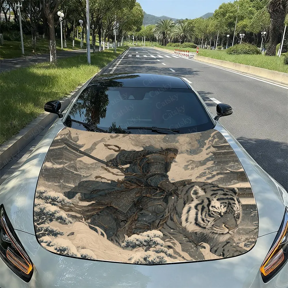 Armored Generals Riding White Tigers Design Car Hood Sticker-self-adhesive PVC Vinyl Film, Waterproof And Scratch Resistant, Eas
Armored Generals Riding White Tigers Design Car Hood Sticker-self-adhesive PVC Vinyl Film, Waterproof And Scratch Resistant, Eas