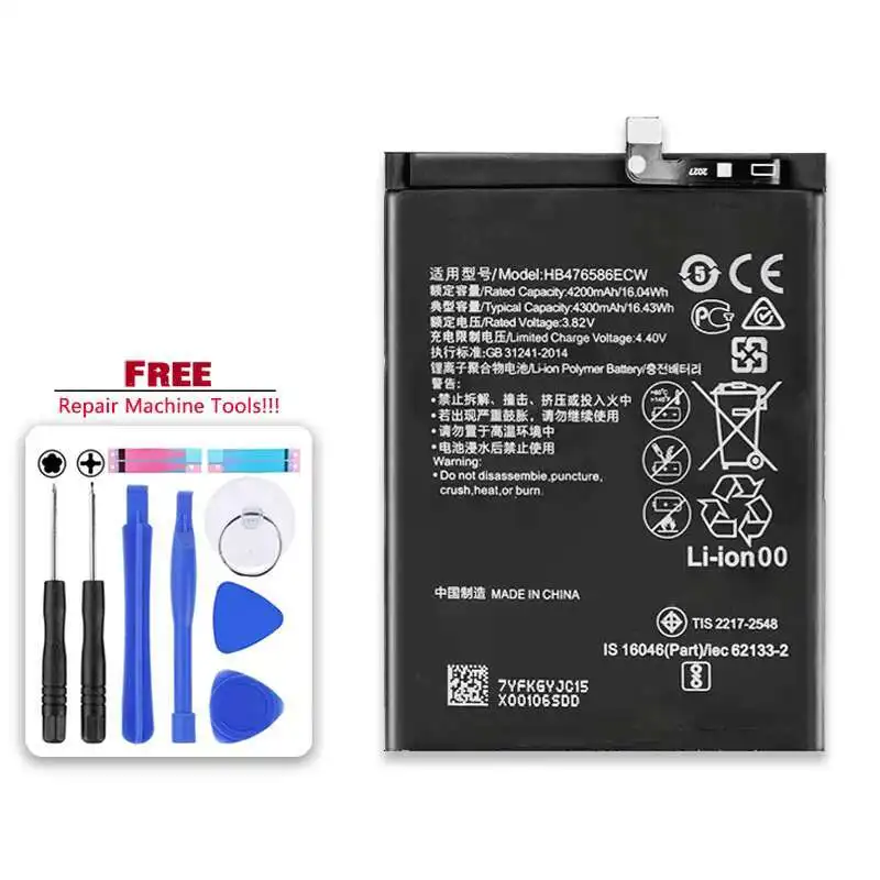 For Huawei Honor X10 5G Mobile Phone Battery 4300mAh High Capacity HB476586ECW
For Huawei Honor X10 5G Mobile Phone Battery 4300mAh High Capacity HB476586ECW