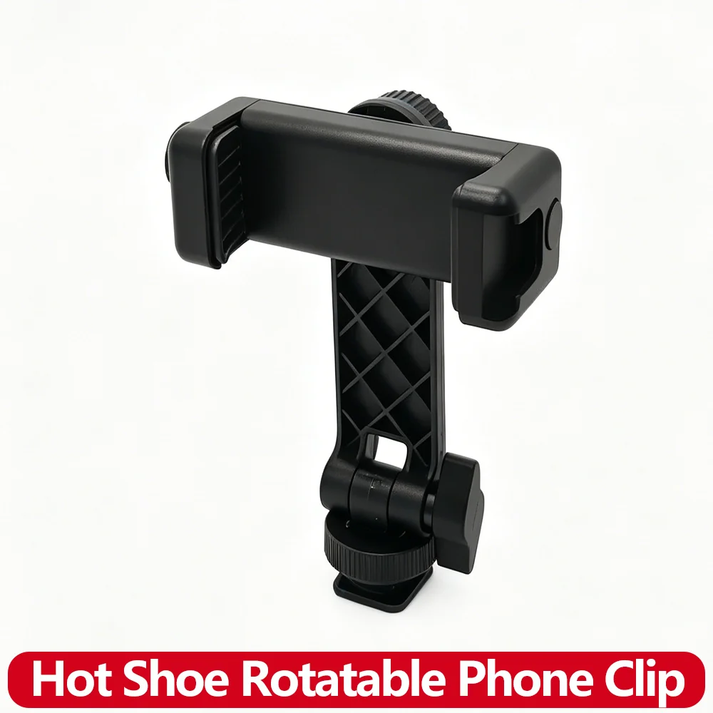 360° Rotatable Hot Shoe Phone Mount with Cold Shoe 1/4" Screw 180° Adjustable Phone Holder for Camera Tripod Light Mic
360° Rotatable Hot Shoe Phone Mount with Cold Shoe 1/4" Screw 180° Adjustable Phone Holder for Camera Tripod Light Mic