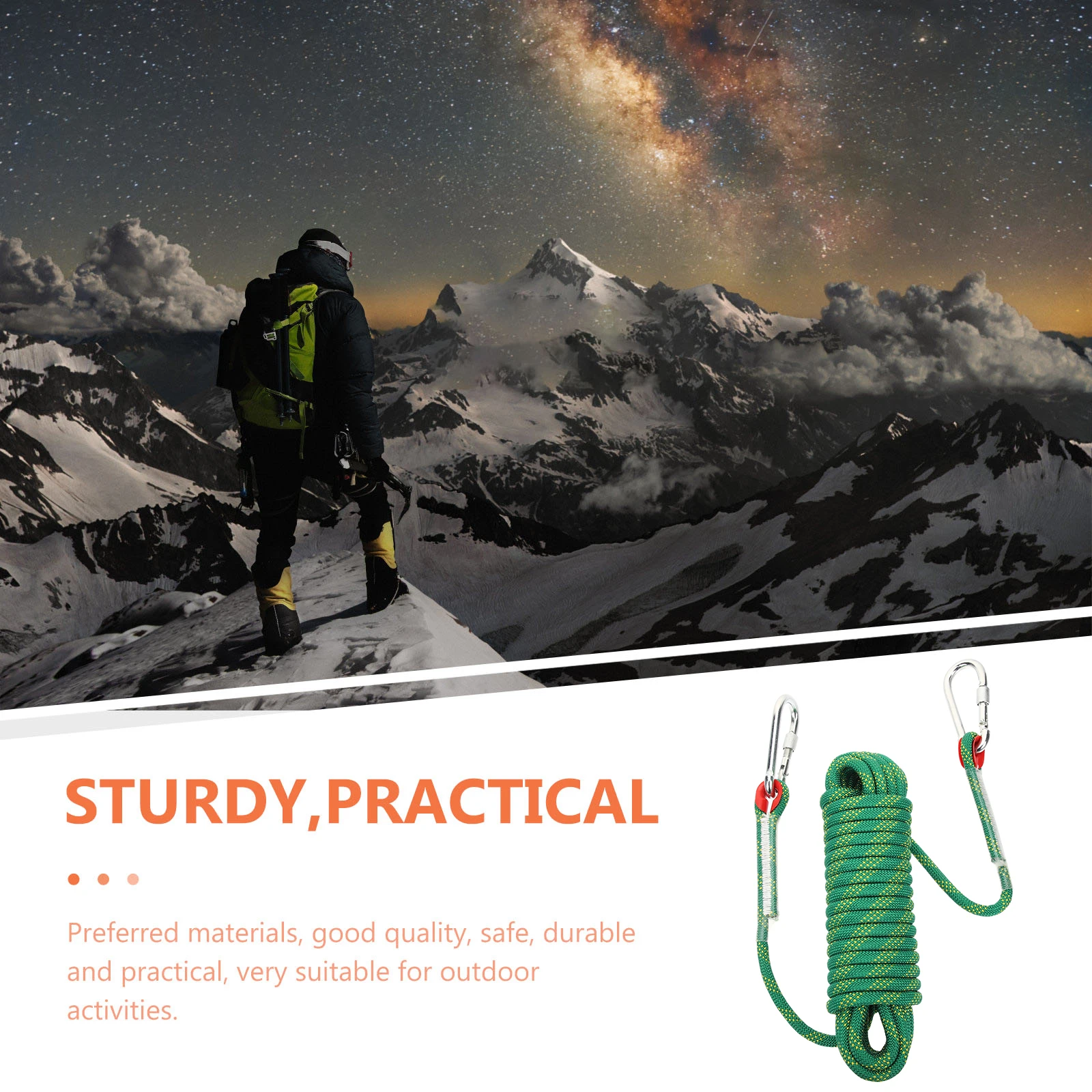 High Strength Polyester Climbing Sturdy Non-Slip Wear-Resistant Outdoor Safety Rope With Buckle Durable Fitness Training Rope
High Strength Polyester Climbing Sturdy Non-Slip Wear-Resistant Outdoor Safety Rope With Buckle Durable Fitness Training Rope