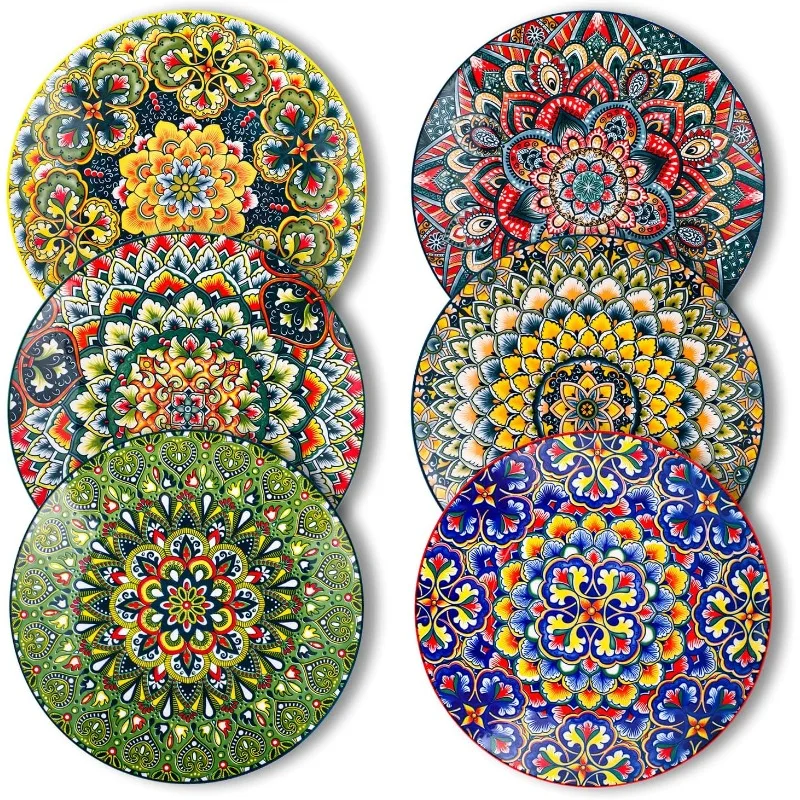 Ceramic Dinner Plates Set of 6, 8.5 Inch, Microwave/Oven/Dishwasher Safe, Scratch Resistant
Ceramic Dinner Plates Set of 6, 8.5 Inch, Microwave/Oven/Dishwasher Safe, Scratch Resistant