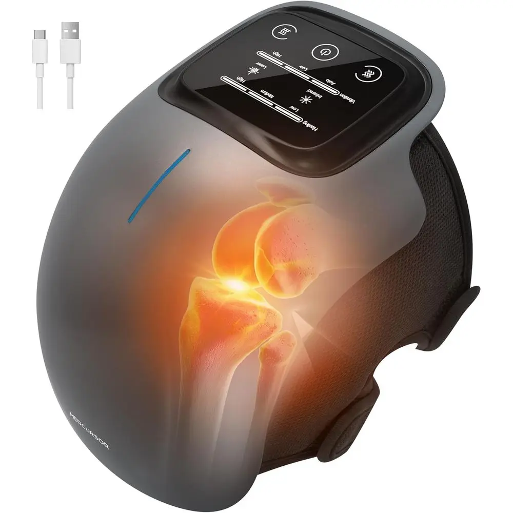 Heated Knee Massager for Pain Relief with 3 Heat & Vibration Modes, Adjustable Straps, Suitable for Men & Women
Heated Knee Massager for Pain Relief with 3 Heat & Vibration Modes, Adjustable Straps, Suitable for Men & Women
