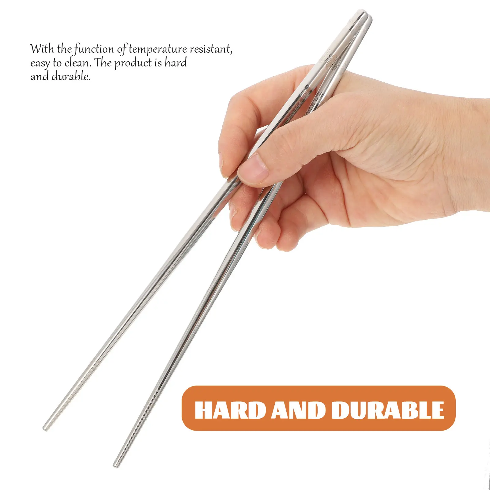 5Pairs Temperature Resistant Stainless Steel Chopsticks Non-Slip Metal Tableware Reusable Home Kitchen Dining Metal Tableware
5Pairs Temperature Resistant Stainless Steel Chopsticks Non-Slip Metal Tableware Reusable Home Kitchen Dining Metal Tableware