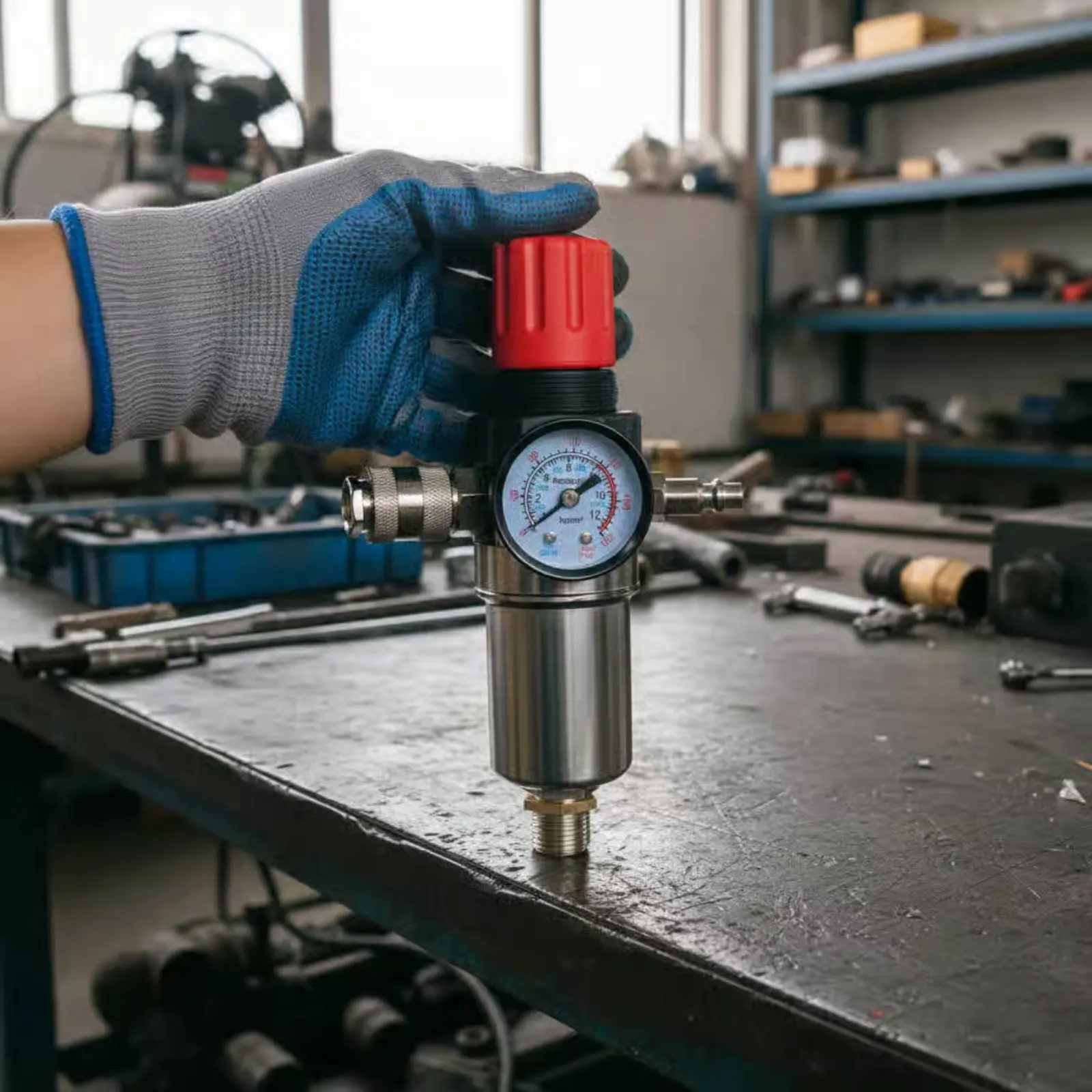 Air Compressor Oil Water Separator Easy to Adjust Air Compressor Water Separator Pressure Regulator Filter for Mechanics
Air Compressor Oil Water Separator Easy to Adjust Air Compressor Water Separator Pressure Regulator Filter for Mechanics
