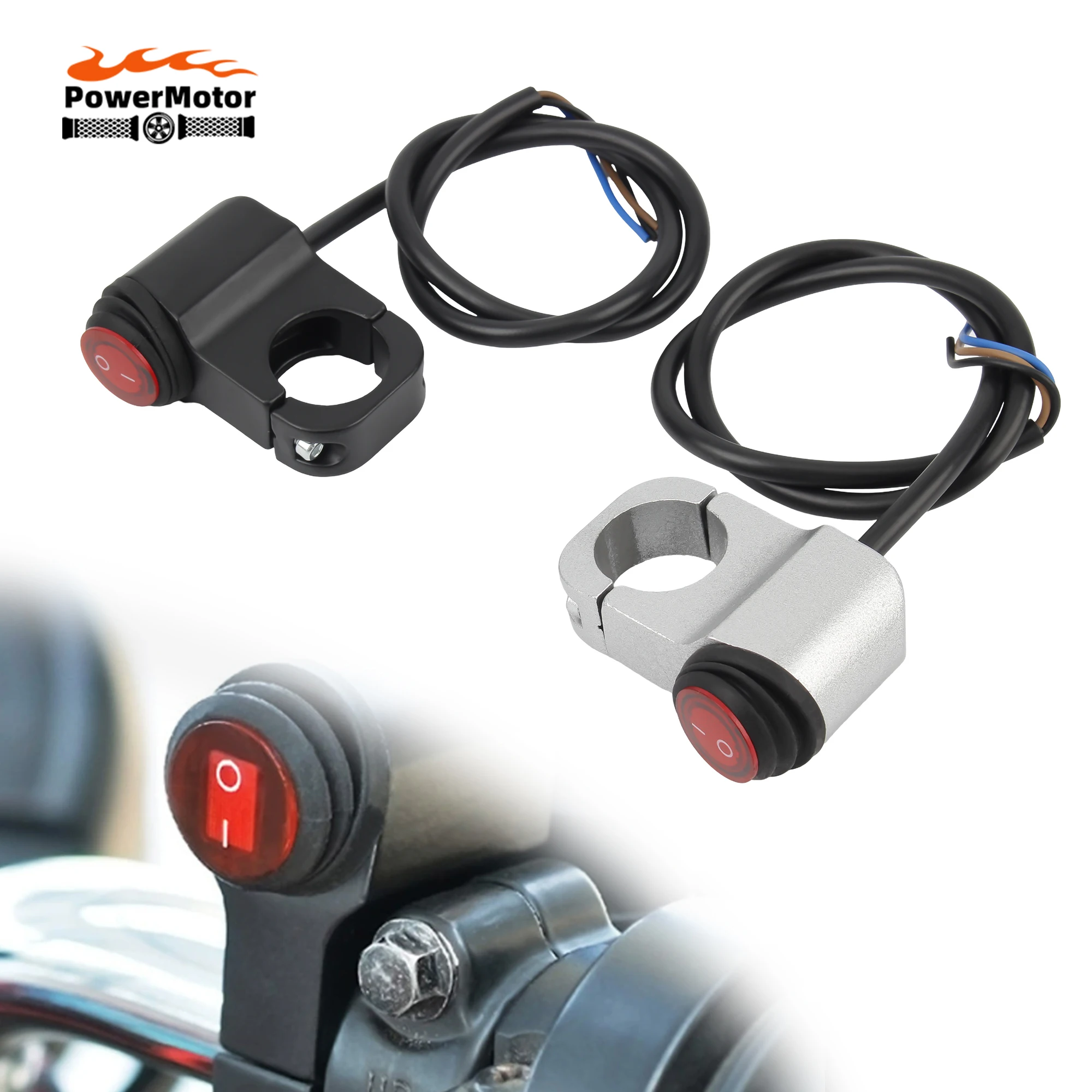 Universal 12V Motorcycle Handlebar Headlight ON/OFF Switch Scooter ATV Dirt Bike Motocross 2-Wire Red Light Waterproof Switches
Universal 12V Motorcycle Handlebar Headlight ON/OFF Switch Scooter ATV Dirt Bike Motocross 2-Wire Red Light Waterproof Switches