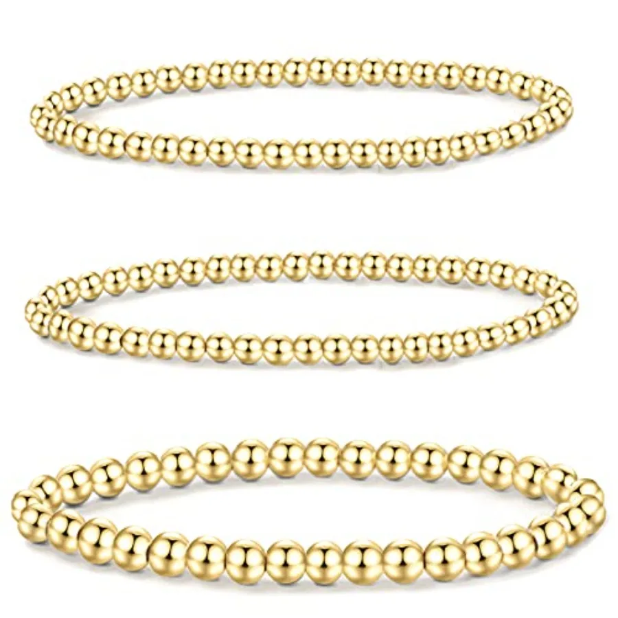 5PCS 14K Gold Plated Bracelets Set for Women Men Adjustable Hypoallergenic Stackable Stretch Bracelet Cuban Chunky Flat Link Ch
5PCS 14K Gold Plated Bracelets Set for Women Men Adjustable Hypoallergenic Stackable Stretch Bracelet Cuban Chunky Flat Link Ch