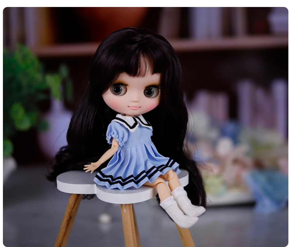 Middie Blythe Doll Classic Blue Sailor Uniform 4 Middie Blythe Doll Classic Blue Sailor Uniform 4