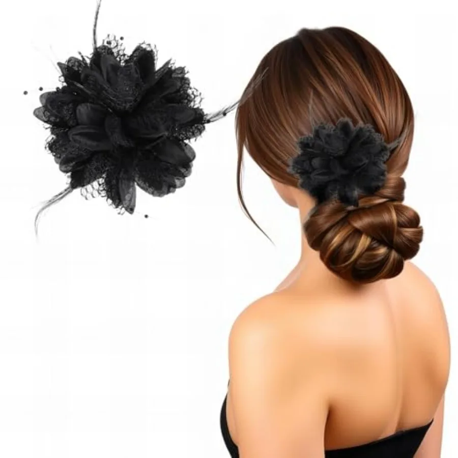 Rose Hair Clip, Flower Hair Clips for Women, Artificial Flower Brooch Hair Feathers Headwear for Wedding Prom Party
Rose Hair Clip, Flower Hair Clips for Women, Artificial Flower Brooch Hair Feathers Headwear for Wedding Prom Party