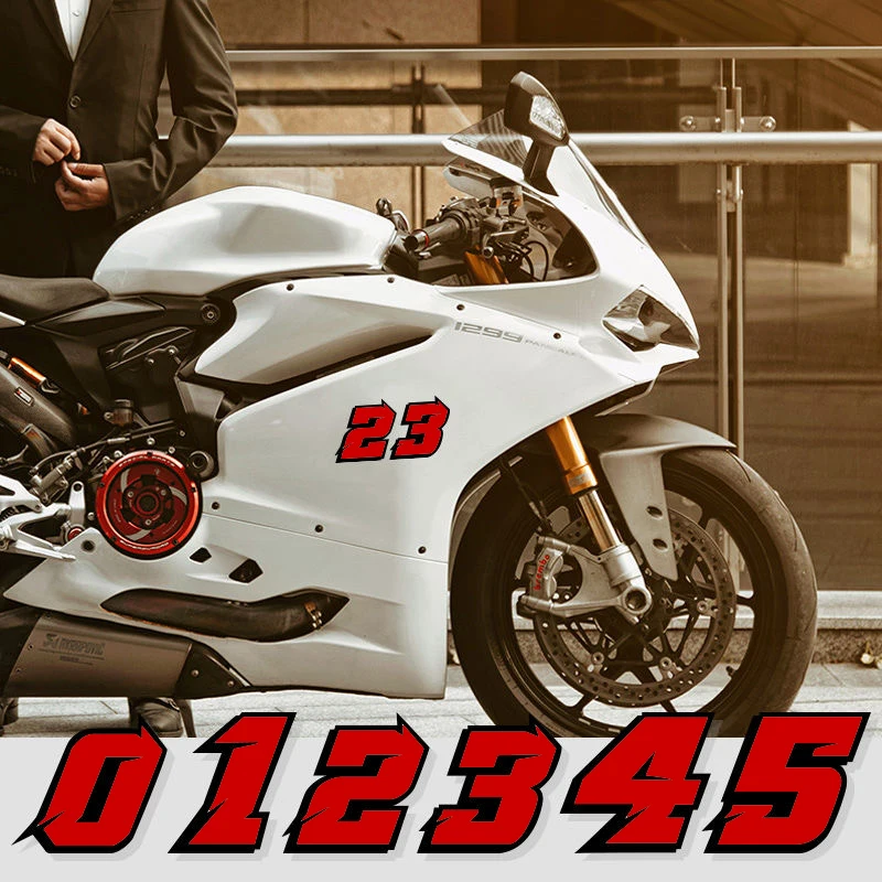 20951#Racing Number Sticker, 0123456789 in Red Color and Black Border for Motorcycle, Helmet, Auto, SUV, Laptop
20951#Racing Number Sticker, 0123456789 in Red Color and Black Border for Motorcycle, Helmet, Auto, SUV, Laptop