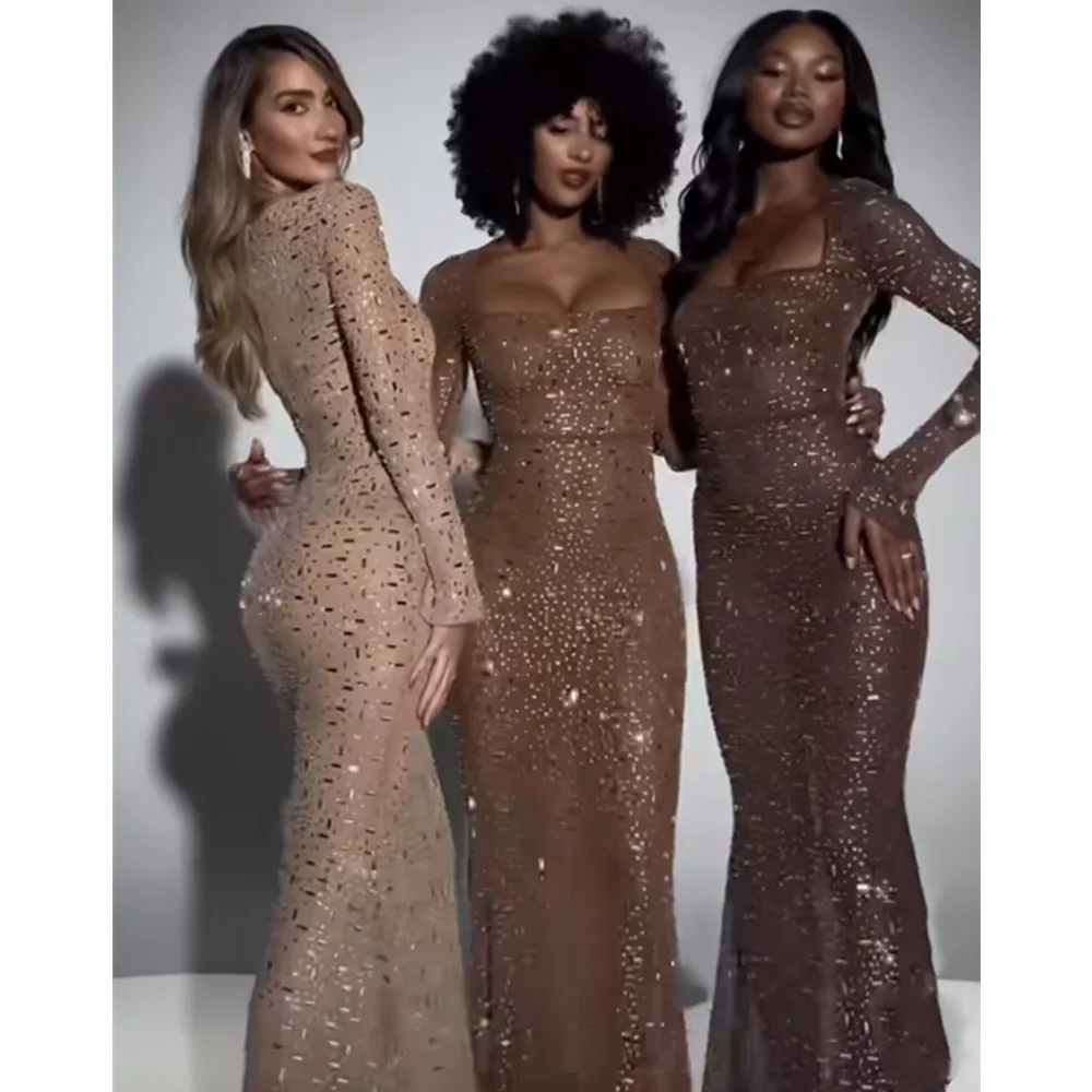 New Sle Peach Color Long Sve Long Dr Slim Fit Evening Gown Princely Princ Resin Diamond Decorated Social Charm Hos...
New Sle Peach Color Long Sve Long Dr Slim Fit Evening Gown Princely Princ Resin Diamond Decorated Social Charm Hos...
