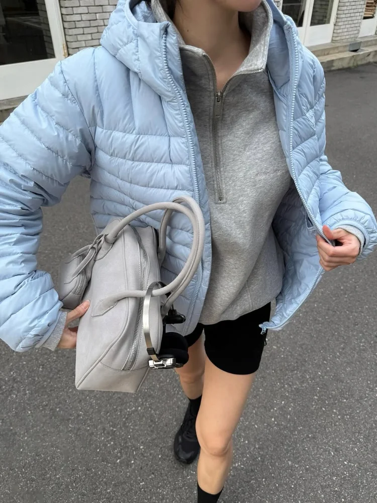Women Casual Blue Hooded Cotton Coat Fashion Full Sleeve Stand Collar Zipper Pocket Slim Jackets Lady Winter Daily Commute Wear
Women Casual Blue Hooded Cotton Coat Fashion Full Sleeve Stand Collar Zipper Pocket Slim Jackets Lady Winter Daily Commute Wear