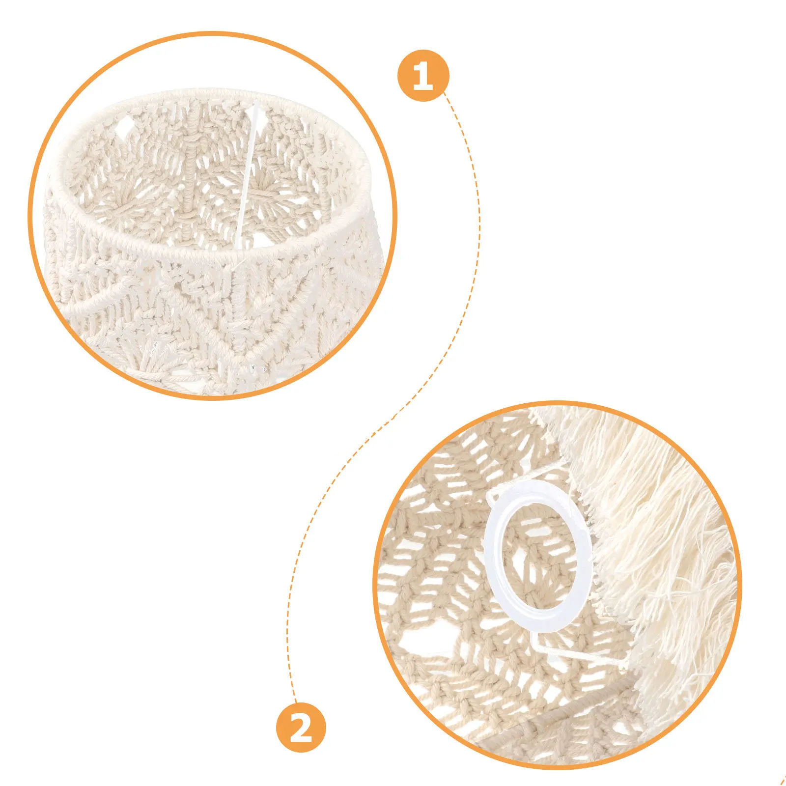 1Pcs Bohemian Macrame Lampshade Handmade Cotton Woven Light Cover Rustic Table Floor Lamp Decorative for Home Office
1Pcs Bohemian Macrame Lampshade Handmade Cotton Woven Light Cover Rustic Table Floor Lamp Decorative for Home Office