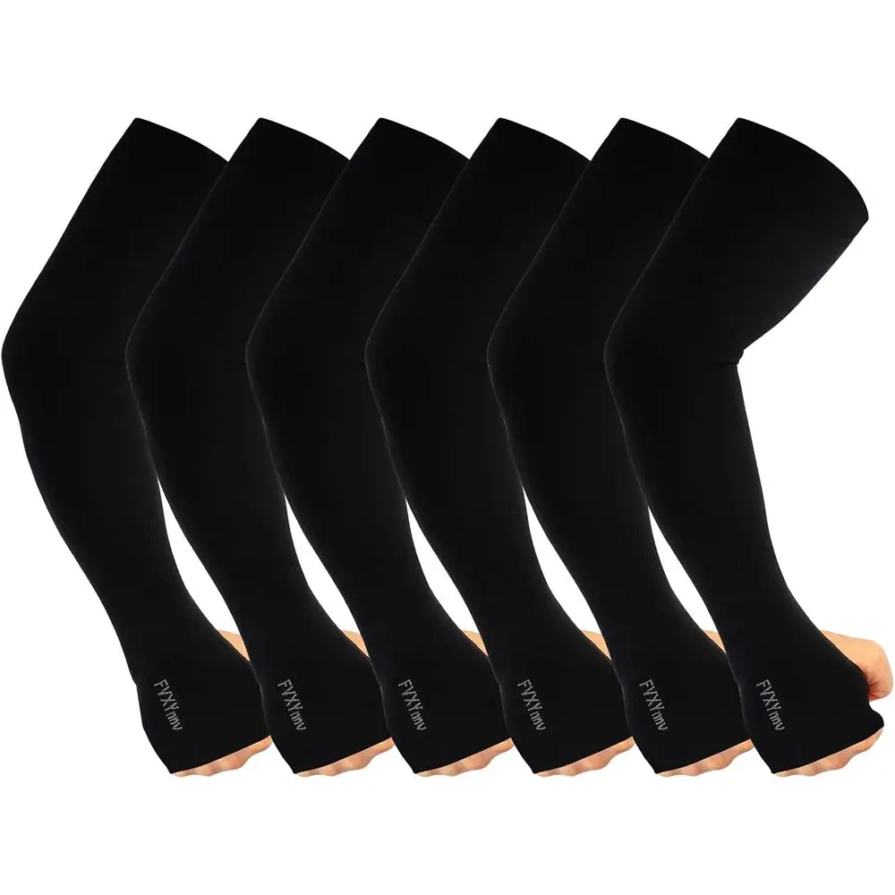 Black UP50 Sun UV Protection Cooling Arm Sleeves with Thumb Holes, Unisex for Golf, Basketball, Cycling, Fishing, Driving, and G
Black UP50 Sun UV Protection Cooling Arm Sleeves with Thumb Holes, Unisex for Golf, Basketball, Cycling, Fishing, Driving, and G
