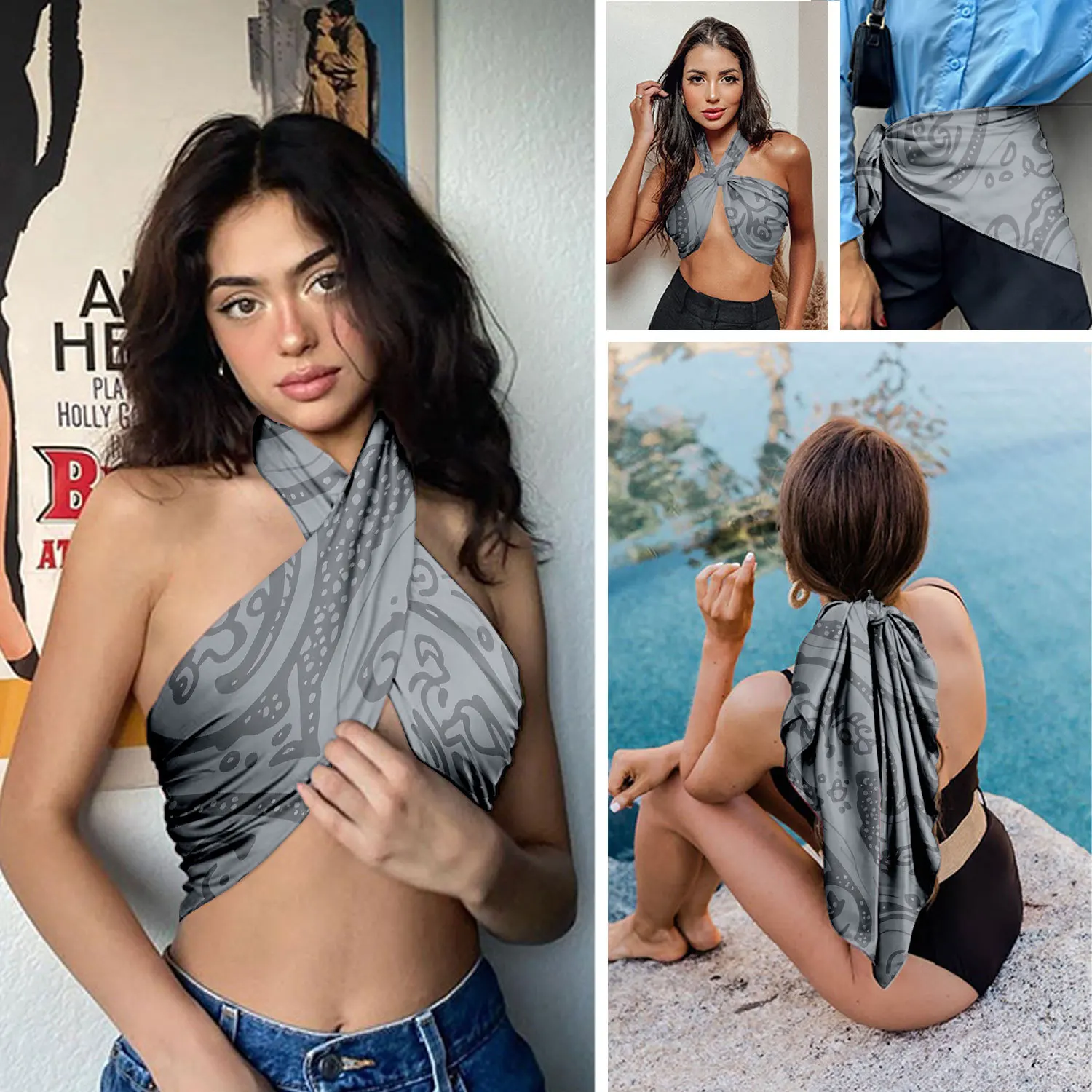 0741 women's floral satin square scarf - soft silk-feel headscarf, multi-purpose neckerchief, head wrap
0741 women's floral satin square scarf - soft silk-feel headscarf, multi-purpose neckerchief, head wrap