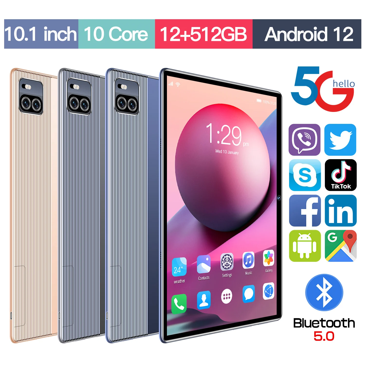 2024 New X101 Android 13 Tablet - 11.0'' HD Screen, 6GB RAM, Bluetooth, 8800mAh Battery, GPS, Dual SIM, 18MP + 24MP Camera Table
2024 New X101 Android 13 Tablet - 11.0'' HD Screen, 6GB RAM, Bluetooth, 8800mAh Battery, GPS, Dual SIM, 18MP + 24MP Camera Table