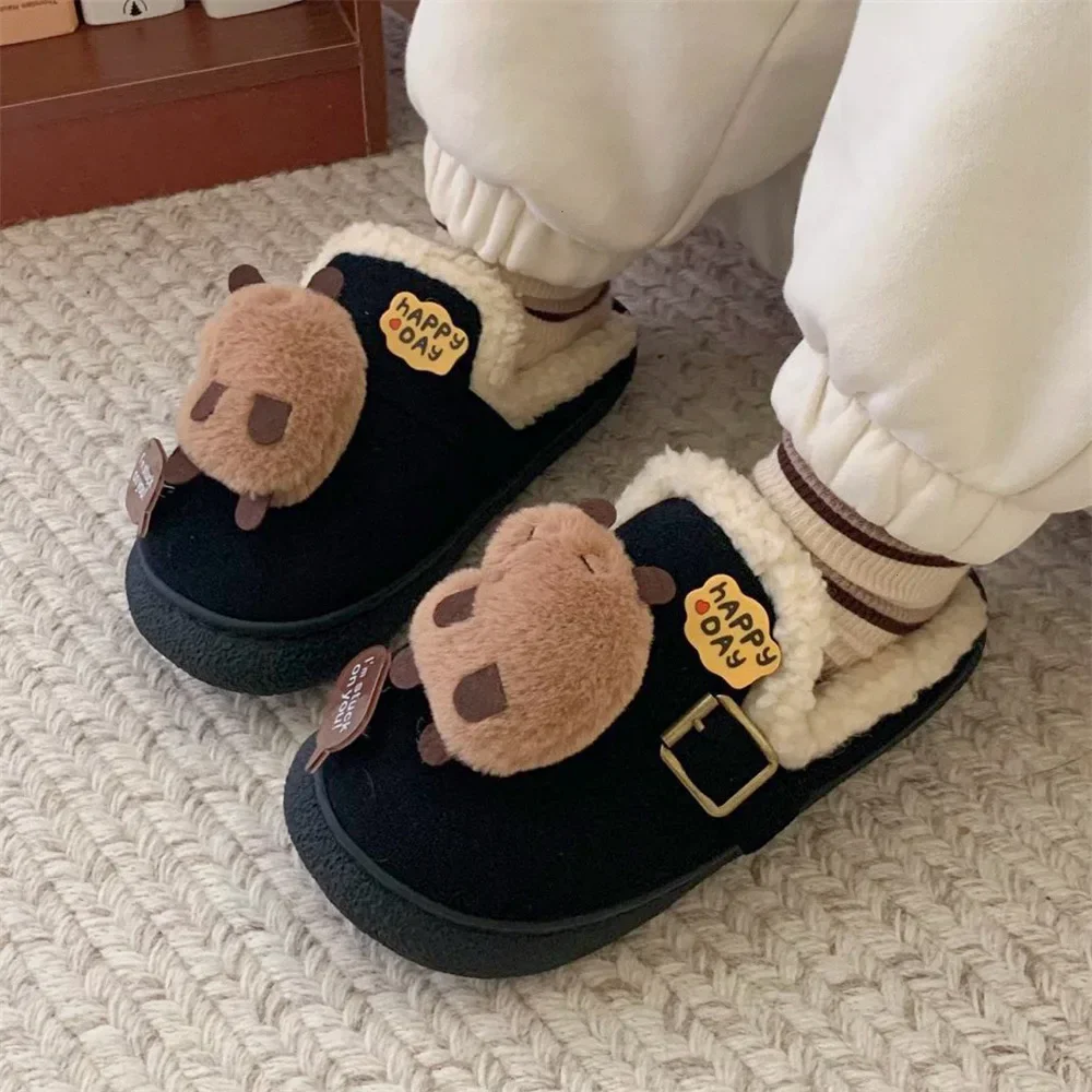 Winter Men's and Women's Models Cute Puffer Fish Padded Home Fashion New Retro Belt Buckle Warm Cotton Shoes
Winter Men's and Women's Models Cute Puffer Fish Padded Home Fashion New Retro Belt Buckle Warm Cotton Shoes