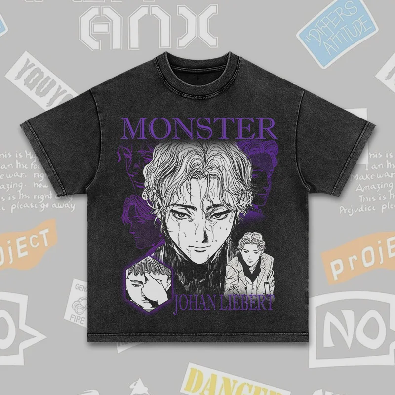 MONSTER Johan Liebert Men's and Women's Short-sleeved Round-neck Washable Street Anime Print T-shirts for Summer 2025
MONSTER Johan Liebert Men's and Women's Short-sleeved Round-neck Washable Street Anime Print T-shirts for Summer 2025