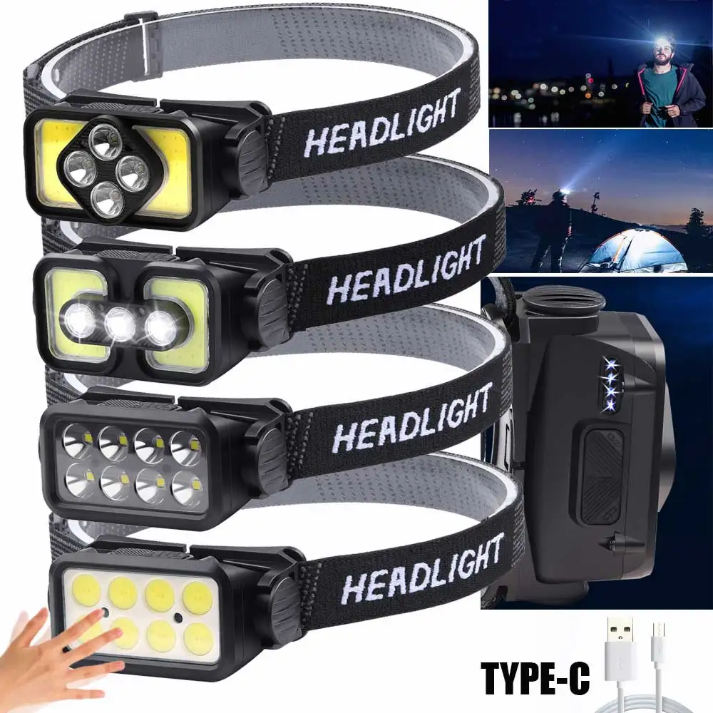 2023 LED Induction Headlamp USB Rechargable Headlight Flashlight 18650 Built-in Battery Torch Outdoor Camping Fishing Lantern
2023 LED Induction Headlamp USB Rechargable Headlight Flashlight 18650 Built-in Battery Torch Outdoor Camping Fishing Lantern