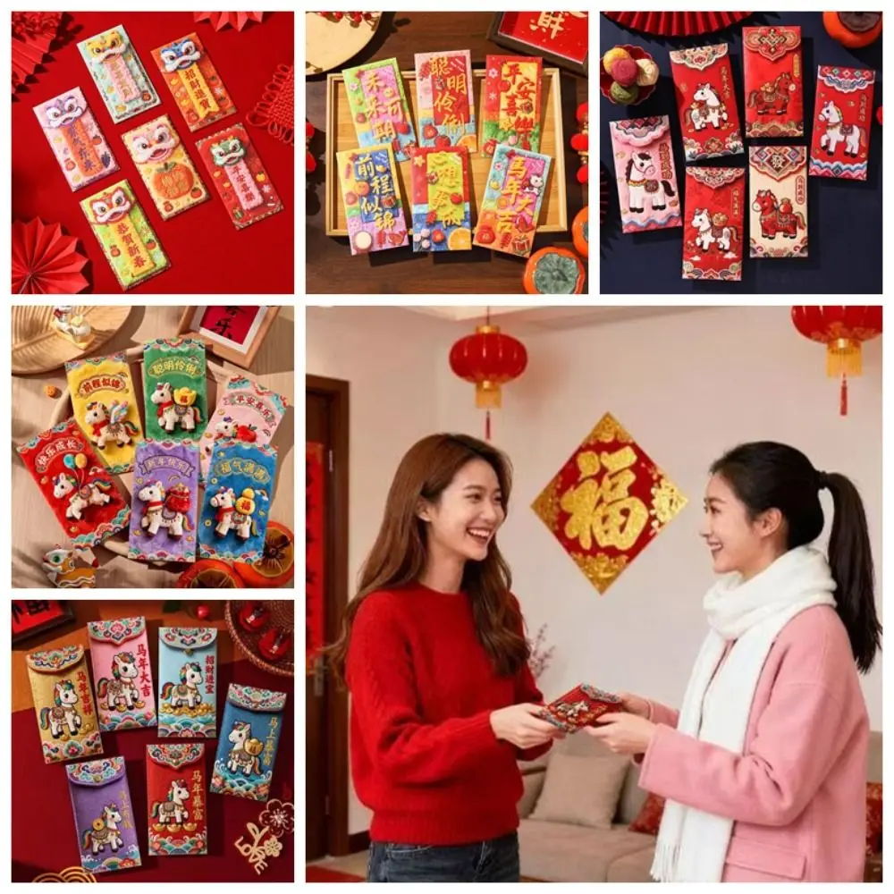 6 шт. традиционный весенний фестиваль красный конверт год лошади мультфильм Бог богатства красный карман утолщенная бумага Хунбао
6 шт. традиционный весенний фестиваль красный конверт год лошади мультфильм Бог богатства красный карман утолщенная бумага Хунбао