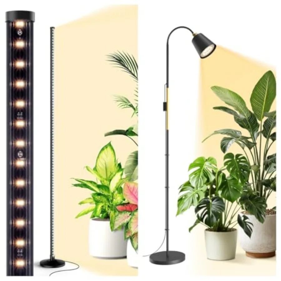 Регулируемая напольная лампа для растений 36W и 18W LED с полным спектром белого и синего света, прочная конструкция
Регулируемая напольная лампа для растений 36W и 18W LED с полным спектром белого и синего света, прочная конструкция