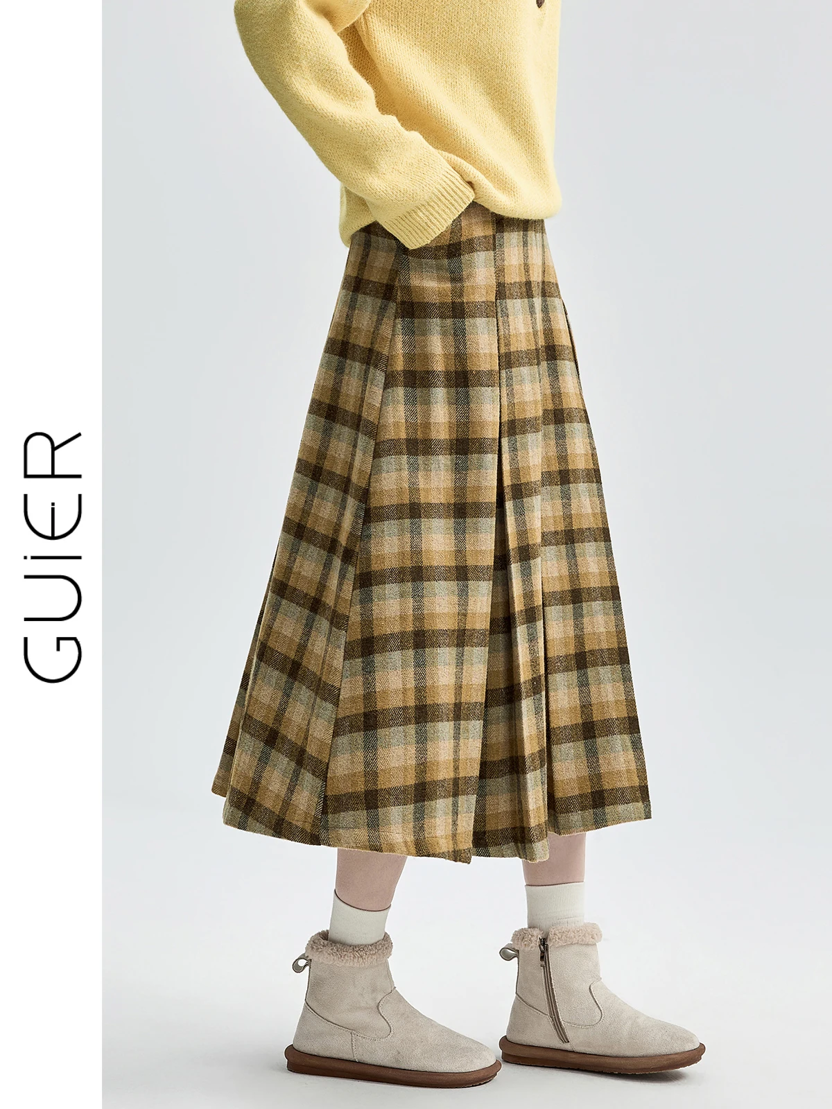 Юбка А-силуэта с высокой талией, женская, зимняя, новая, винтажная, в клетку, шерстяная, повседневная плиссированная юбка для девочек
Юбка А-силуэта с высокой талией, женская, зимняя, новая, винтажная, в клетку, шерстяная, повседневная плиссированная юбка для девочек