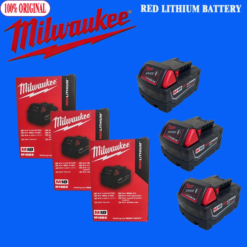 Milwaukee M18 power tool cordless tool battery for M18B6 XC lithium-ion batteries 48-11-1815 2604-20 48-11-1850 48-11-1860 etc.
Milwaukee M18 power tool cordless tool battery for M18B6 XC lithium-ion batteries 48-11-1815 2604-20 48-11-1850 48-11-1860 etc.