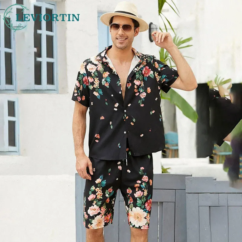 2025 Summer European and American Men's Collar Loose Beach Dress Rose Printed Short Sleeve Set Casual Shirt Two Piece Set
2025 Summer European and American Men's Collar Loose Beach Dress Rose Printed Short Sleeve Set Casual Shirt Two Piece Set