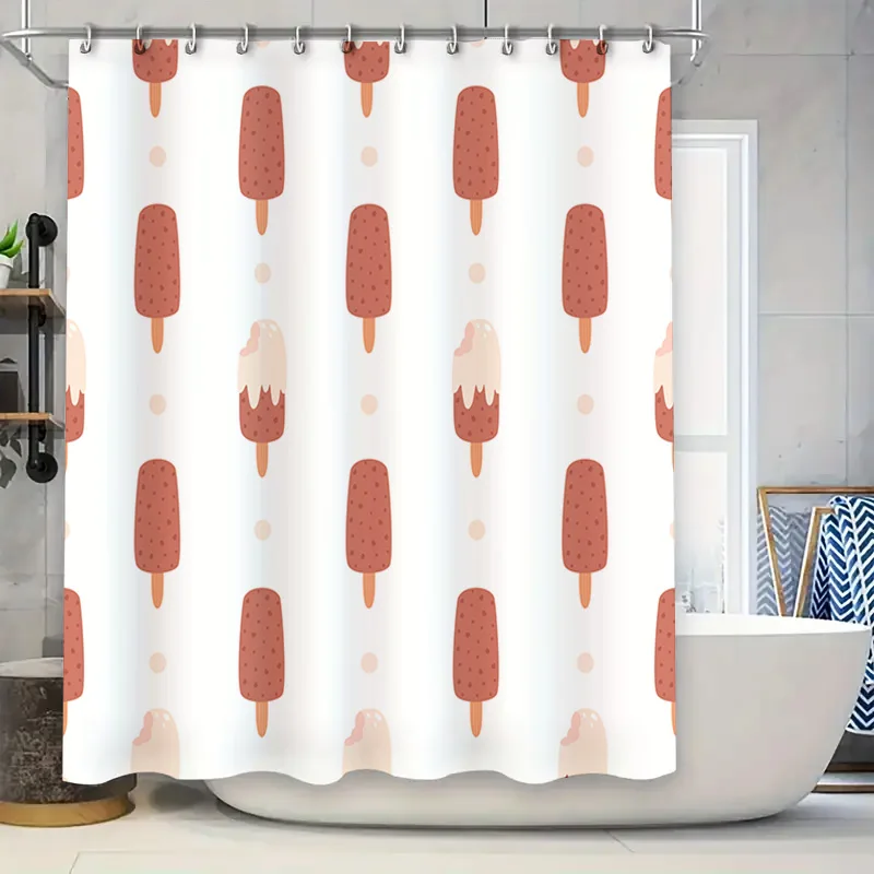 Cute Cartoon Ice Cream Pattern Shower Curtain Bath Decoration for Bathroom Decorations Home Accessories White + Beige Background
Cute Cartoon Ice Cream Pattern Shower Curtain Bath Decoration for Bathroom Decorations Home Accessories White + Beige Background