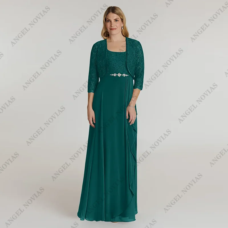Customized Green Mother of The Bride Dresses with Jacket Lace Chiffon Evening Dress Vestido Para Madre De La Novia 2024
Customized Green Mother of The Bride Dresses with Jacket Lace Chiffon Evening Dress Vestido Para Madre De La Novia 2024