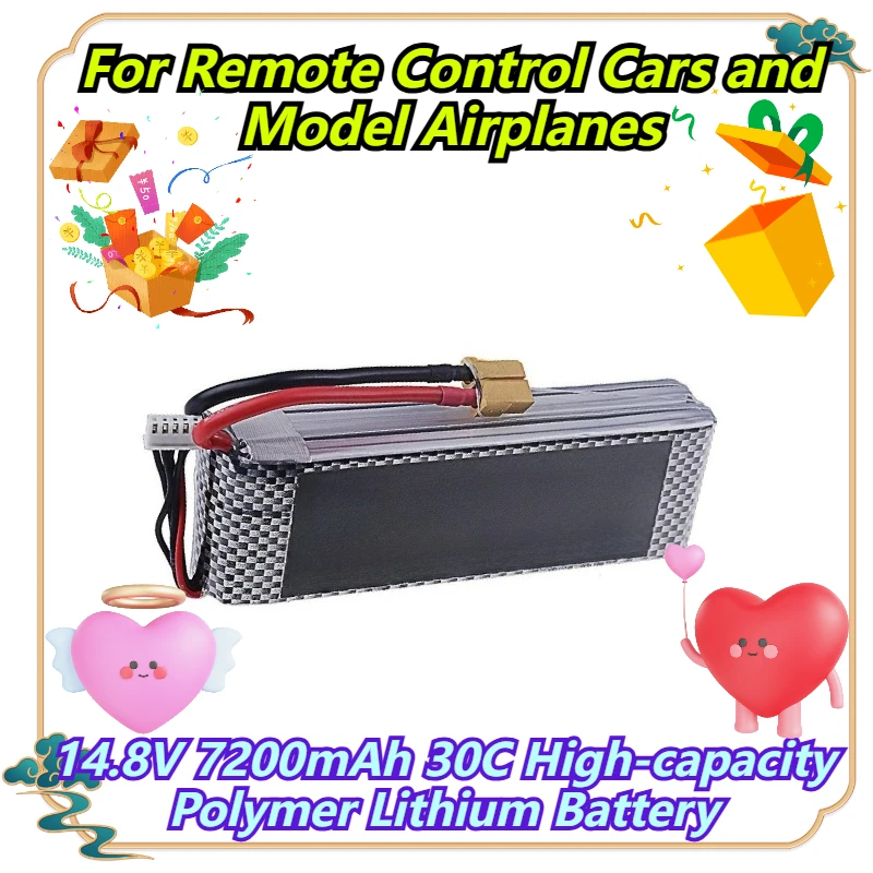 14.8V 7200mAh 30C High-capacity Polymer Lithium Battery For Remote Control Cars and Model Airplanes
14.8V 7200mAh 30C High-capacity Polymer Lithium Battery For Remote Control Cars and Model Airplanes