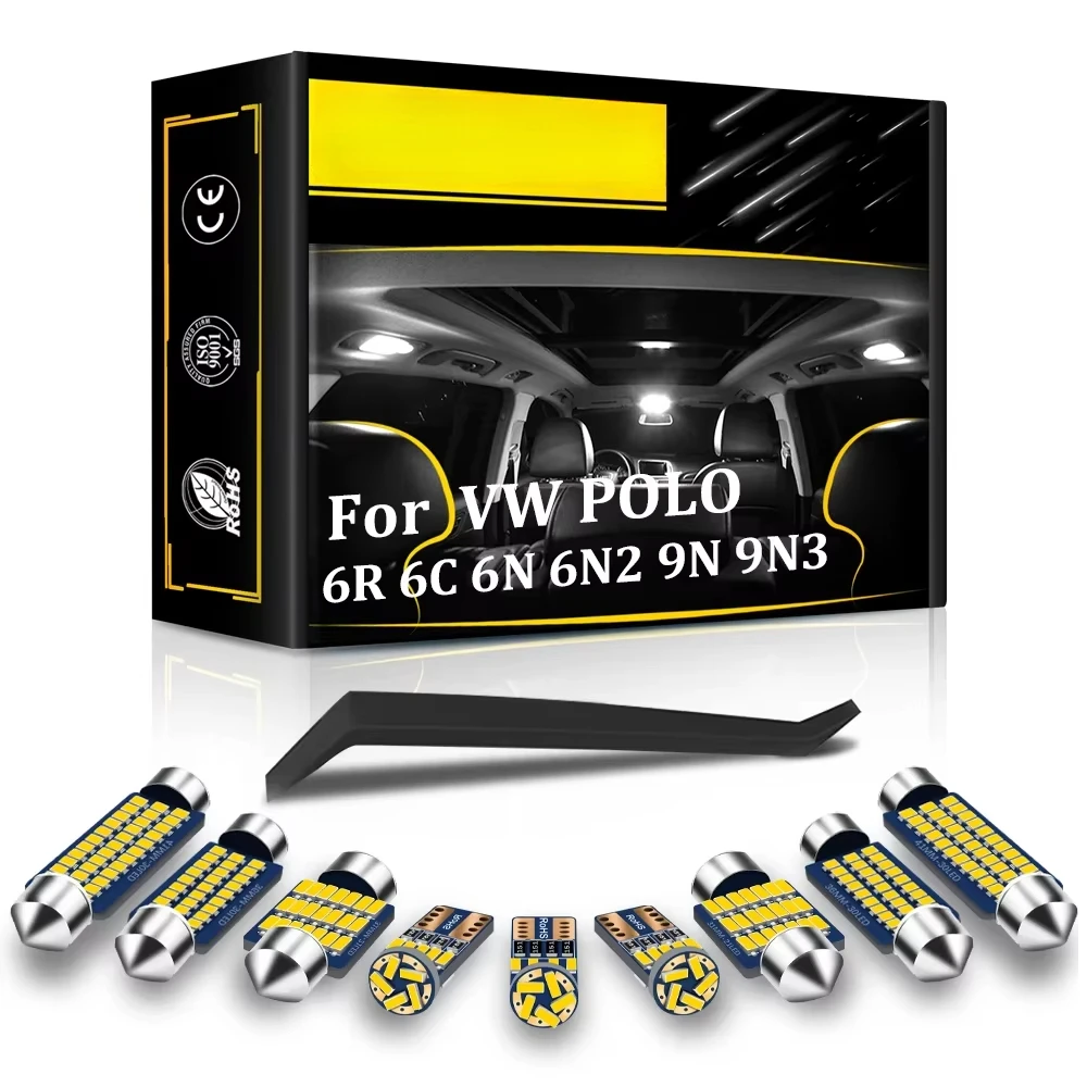 Interior LED Light For VW For POLO 6R 6C 9N 9N3 6N 6N1 6N2 1994-2017 Accessories Canbus Car Map Dome Trunk Light Kit
Interior LED Light For VW For POLO 6R 6C 9N 9N3 6N 6N1 6N2 1994-2017 Accessories Canbus Car Map Dome Trunk Light Kit