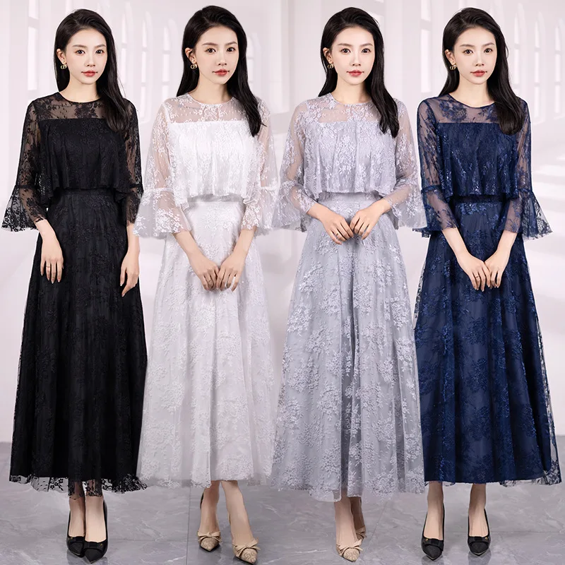 Elegant Long Lace Dress Women's Party Wear Maidsmaid's Dress Slimming Elegant Floor Length Gown Wedding Dress
Elegant Long Lace Dress Women's Party Wear Maidsmaid's Dress Slimming Elegant Floor Length Gown Wedding Dress
