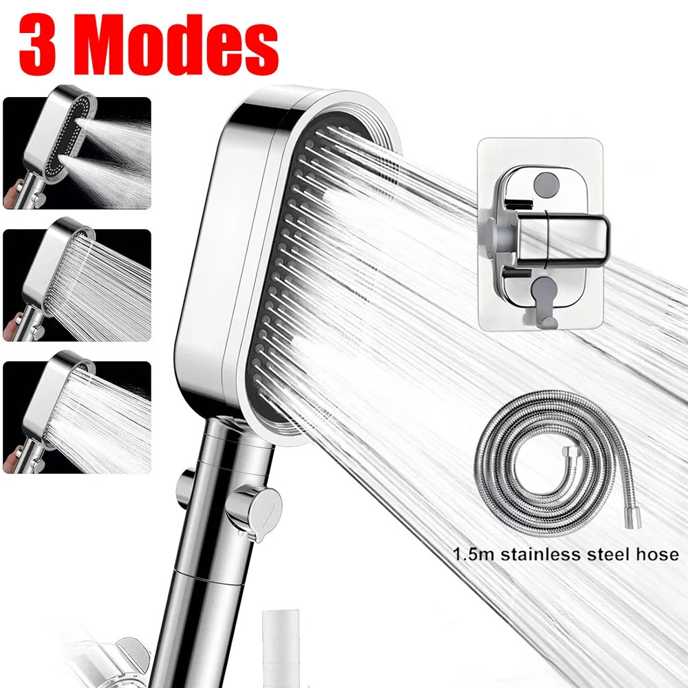 3 Modes Powerful Shower Head Anti-clogging and Easy To Clean Anti Anti-limescale Shower Head Handheld Flexible Bath Shower Head
3 Modes Powerful Shower Head Anti-clogging and Easy To Clean Anti Anti-limescale Shower Head Handheld Flexible Bath Shower Head