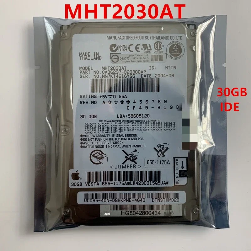 Оригинальный Новый HDD для Fujitsu 30 Гб 2,5 дюйма IDE 2 Мб 4200 об/мин 9,5 мм для внутреннего жесткого диска для ноутбука HDD для MHT2030AT
Оригинальный Новый HDD для Fujitsu 30 Гб 2,5 дюйма IDE 2 Мб 4200 об/мин 9,5 мм для внутреннего жесткого диска для ноутбука HDD для MHT2030AT