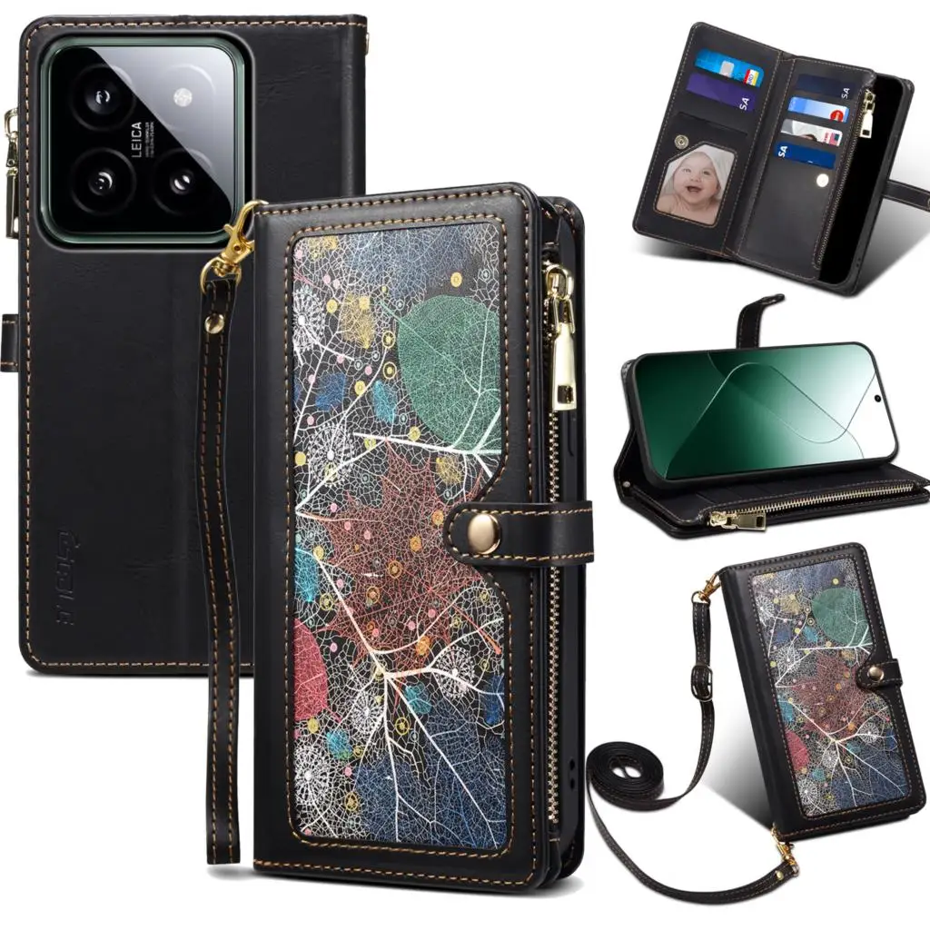 Flower pattern Leather Flip Case For Xiaomi Mi 14 Pro Mi14 Ultra Wallet Card Slot Holder Mobile Phone Cover With Free Rope
Flower pattern Leather Flip Case For Xiaomi Mi 14 Pro Mi14 Ultra Wallet Card Slot Holder Mobile Phone Cover With Free Rope