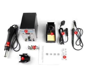 Dual-function Constant Temp Hot Air Gun & Digital Soldering Iron, Phone Repair Station
Dual-function Constant Temp Hot Air Gun & Digital Soldering Iron, Phone Repair Station